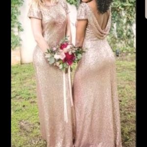 Sequin blush pink dress